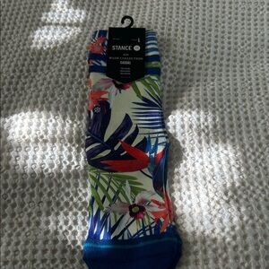 Stance Men's Floral Casual Socks - Blue and Green